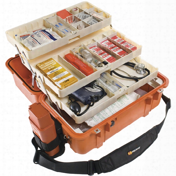 Pelican Ems Case With Organizers And Dividers, Orange - Orange - Male - Included