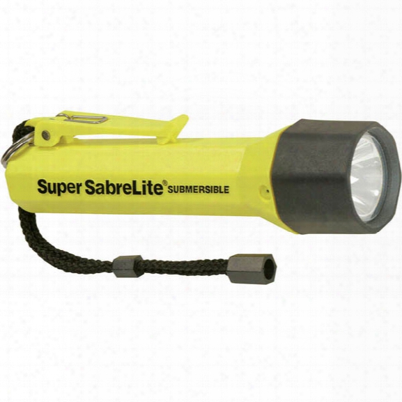 Pelican Sabrelight 2000 Incandescent Flashlight, 3-c Cell Battery, Black - Yellow - Male - Included