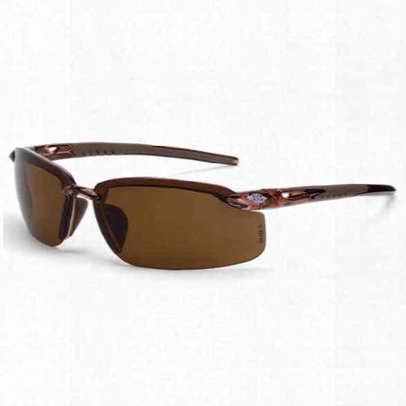 Radians Crossfire Es5 Half Frame Safety Eyewear, Crystal Brown, Hd Brown Polorized - Brown - Male - Included