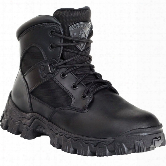 Rocky 6" Alphaforce Boots, Men's, Black, 10.5, Medium - Black - Male - Included