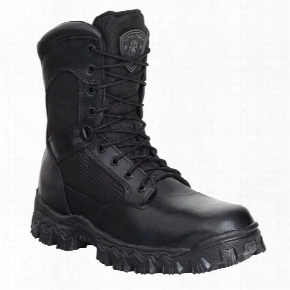 Rocky 8" Alphaforce Boots, Men/women, Black, 10.5, Medium - Black - Female - Included