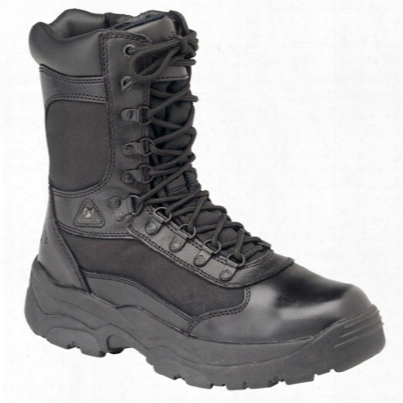 Rocky 8" Fort Hood Size-zip Boots, Men's, Black, 10.5, Medium - Black - Male - Included