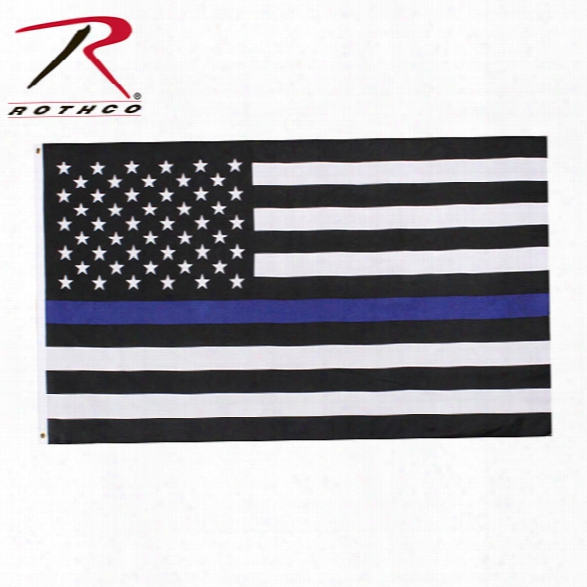 Rothco Thin Blue Line U.s. Flag, 3' X 5' - Blue - Male - Included