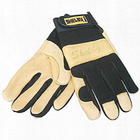 Shelby Glove Goatskin Rescue Glove, Tan/black, Large - Black - Unisex - Included