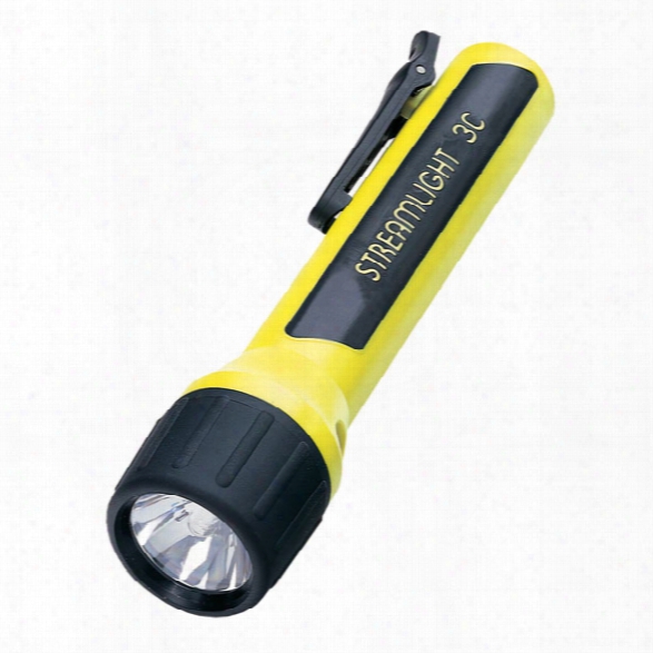 Streamlight 3c Led Propolymer Flashlight, Yellow W/ White Led W/o Batteries - Yellow - Male - Included