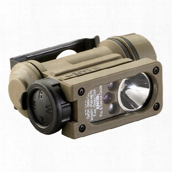 Streamlight Sidewinder Compact Ii, Military, W/r/b/ir Led, Includes Elastic Headstrap & Helmet Mount, 1-cr123,1-aa Litium, Or 1-aa - White - Male - Included