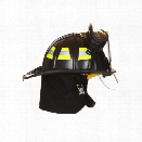 Fire-Dex Fire Helmet Traditional Deluxe With Goggles, Black - black - male - Included