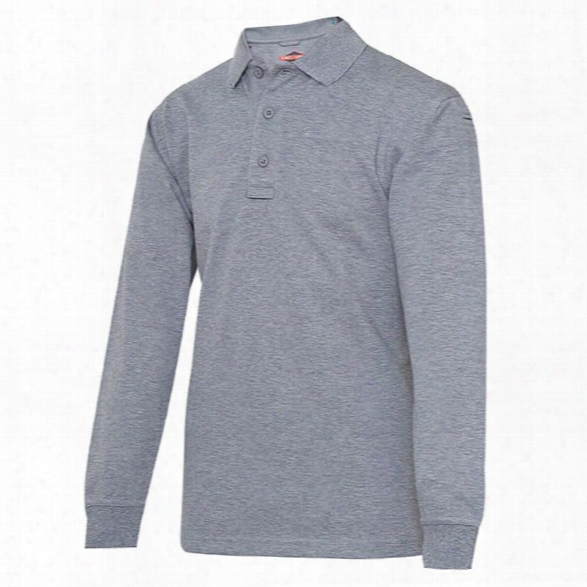 Tru-spec 24-7 Series Long-sleeve Polo Shirt, Heather Grey, 2x - Gray - Male - Included