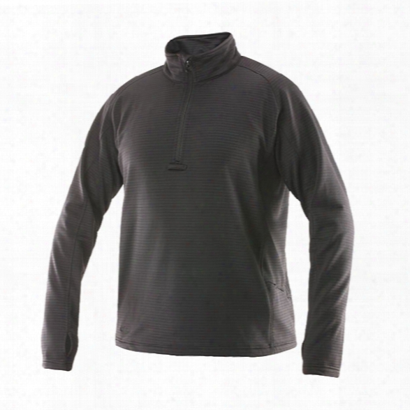 Tru-spec 24-7 Zip Thru Grid Fleece Pullover, Black, 2x - Black - Male - Included