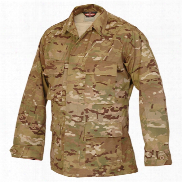 Tru-spec Bdu Coat, Ripstop, Multicam, 2x Long - Camouflage - Male - Included