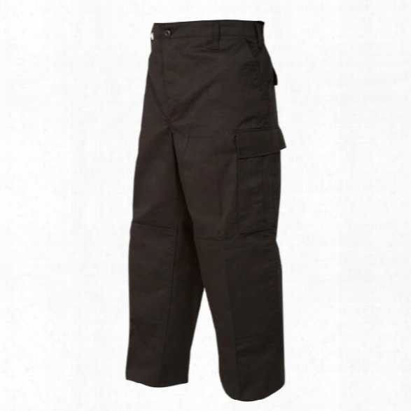 Tru-spec Bdu Pant, Ctn/poly Twill, Black, 2x Long - Black - Male - Included