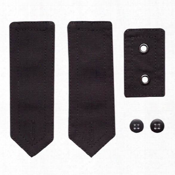 Tru-spec Epaulet/badge Tab Kit, Black, X-large - 4x-large - Black - Male - Included