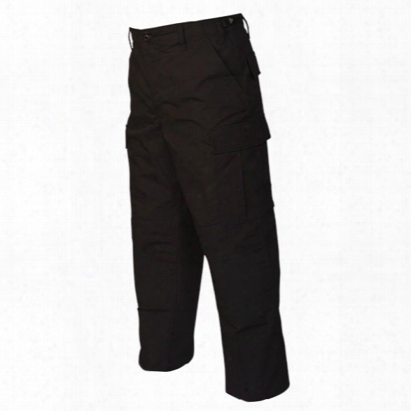 Tru-spec Gen1 Police Bdu Pant, Cotton Ripstop, Black, 2x Regular - Black - Male - Included