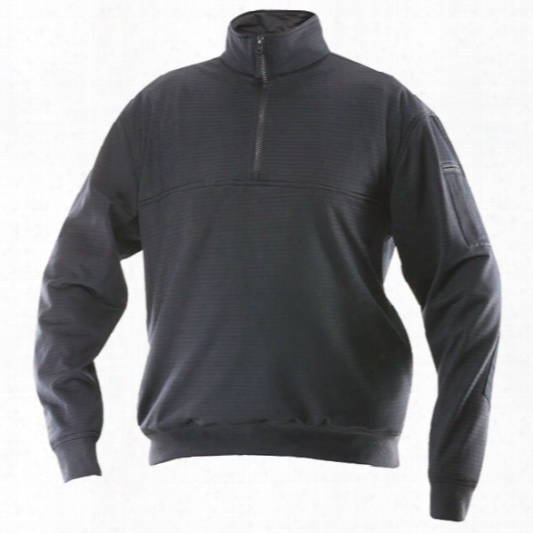Tru-spec Grid Fleece Zip Thru Job Shirt, Navy, 2x - Blue - Male - Included
