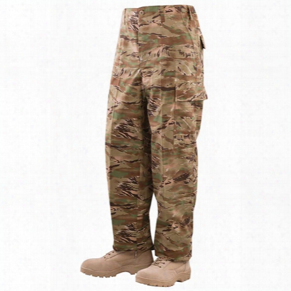 Tru-spec Ripstop Bdu Nyco Pant, All Terrain Tiger Stripe, 2x Long - Camouflage - Unisex - Included