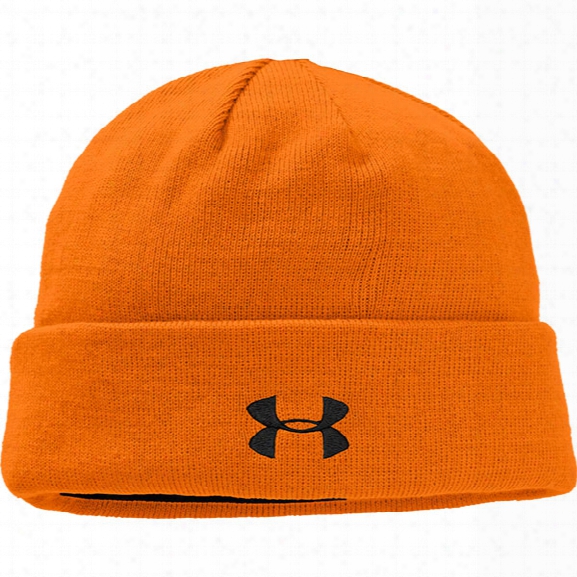 Under Armour Tac Stealth Beanie, Blaze Orange/black - Black - Male - Excluded