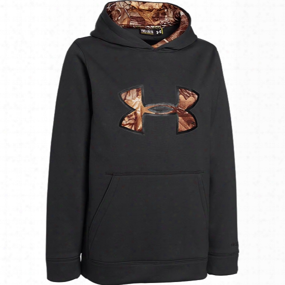 Under Armour Youth Storm Caliber Hoodie, Black/realtree Ap-xtra/battleship, Large - Black - Male - Excluded