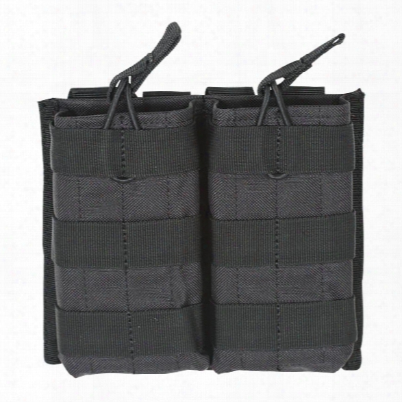 Voodooo Tactical M4/m16 Open Top Double Mag Pouch With Bungee System, Black - Black - Unisex - Included