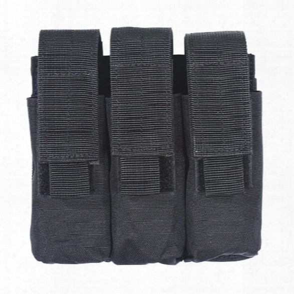 Voodoo Tactical Triple Mag Pouch, Black - Black - Unisex - Included