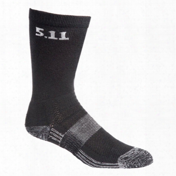 5.11 Tactical 6" Summer Sock, Black, Os - Black - Male - Excluded