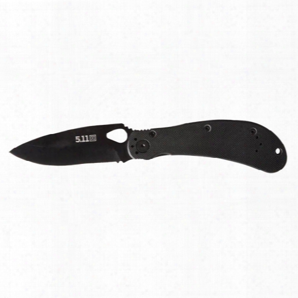 5.11 Tactical Alpha Scout Folding Knife W/ Spear Point - Black - Male - Excluded
