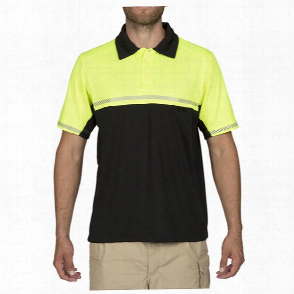 5.11 Tactical Bike Patrol Ss Polo, Yellow/black, 2xl - Black - Male - Excluded