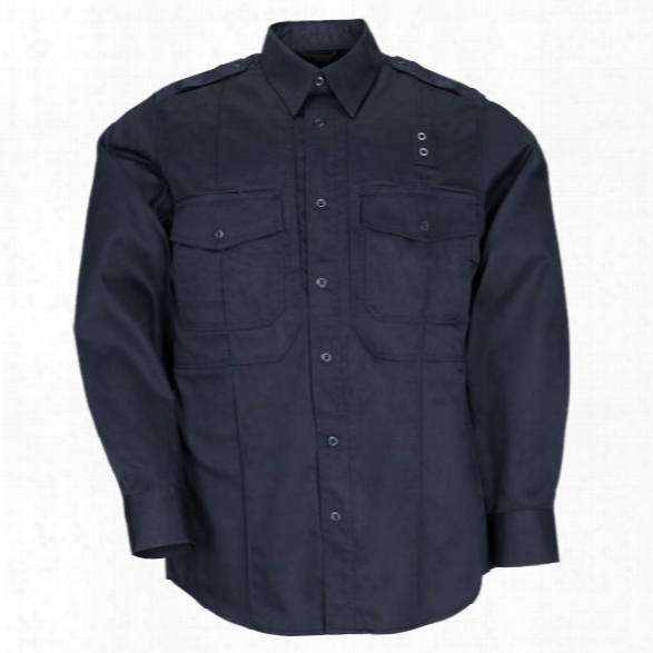 5.11 Tactical Mens Pdu Twill Class A Ls Shirt Black 2xl Long - Black - Male - Excluded