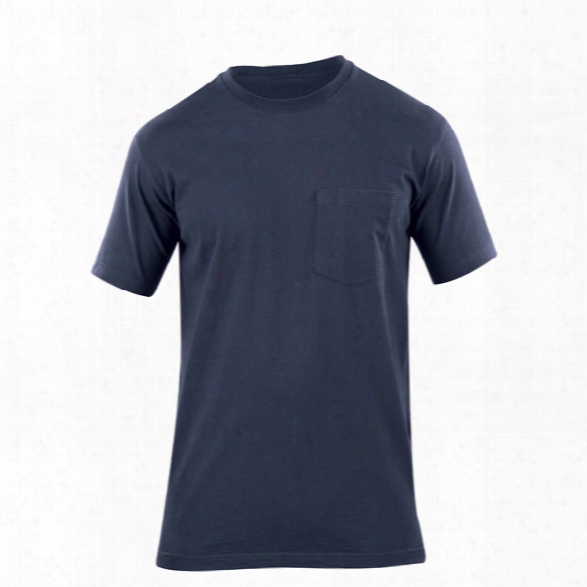 5.11 Tactical Professional Ss Pocket T-shirt, Fire Navy, 2xl - Blue - Male - Excluded