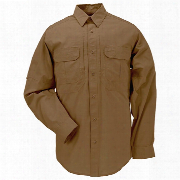 5.11 Tactical Taclite Pro Ls Shirt, Battle Brown, 2xl - Black - Male - Excluded