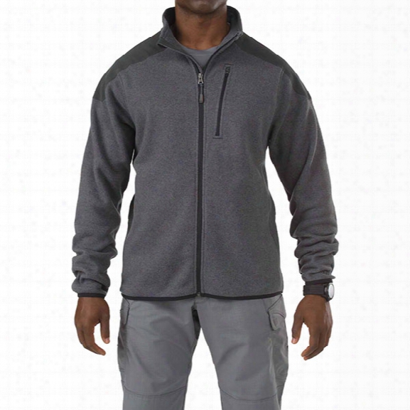 5.11 Tactical Tactical Full Zip Sweater, Gun Powder, Lg - Gun Powder - Male - Excluded