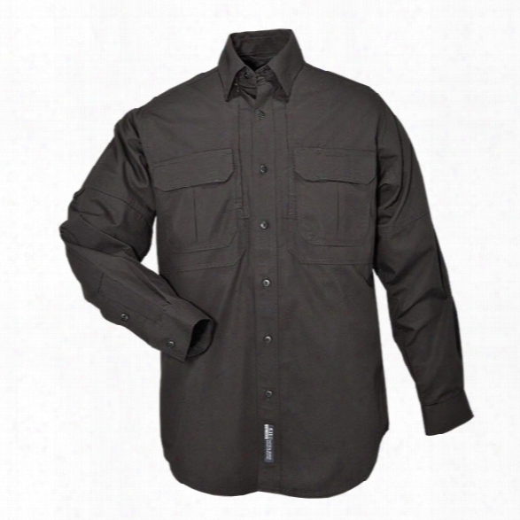 5.11 Tactical Tactical Ls Cotton Shirt, Black, 2xl - Green - Male - Exclluded