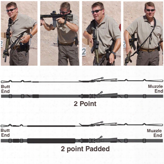 5.11 Tactical Vtac 2-point Standard Rifle Sling, Black - Black - Unisex - Excluded
