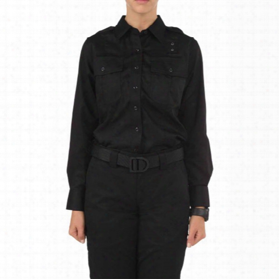 5.11 Tactical Womens Pdu Twill Class A Long Sleeve Shirt, Black, Large Tall - Black - Female - Excluded