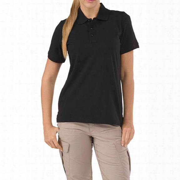 5.11 Tactical Womens Ss Tactical Polo, Black, Lg - Black - Female - Excluded