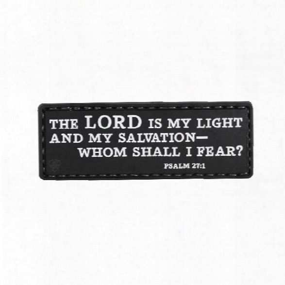 5ive Star Gear Inspirational Morale Patches, Black, Psalm 27:1 - Black - Male - Included