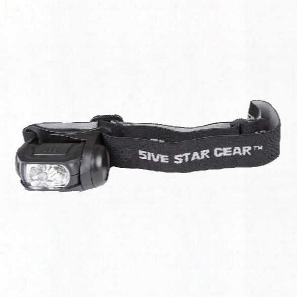 5ive Star Gear Multi-function Head Lamp With Strobe - Black - Red - Male - Included