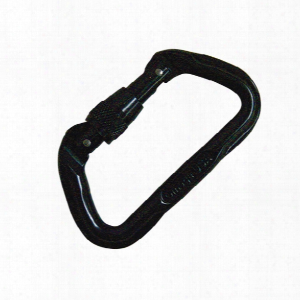 5ive Star Gear Omega Pacific Anodized Aluminum Standard D Carabiner, Black Screw-lok - Black - Unisex - Included