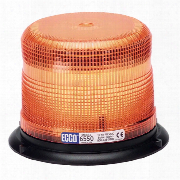 Ecco Strobe Beacon: Low Profile,12-48 Vdc, 7 Or 10 Joules, Double Or Quad Flash, Amber - Orange - Unisex - Included