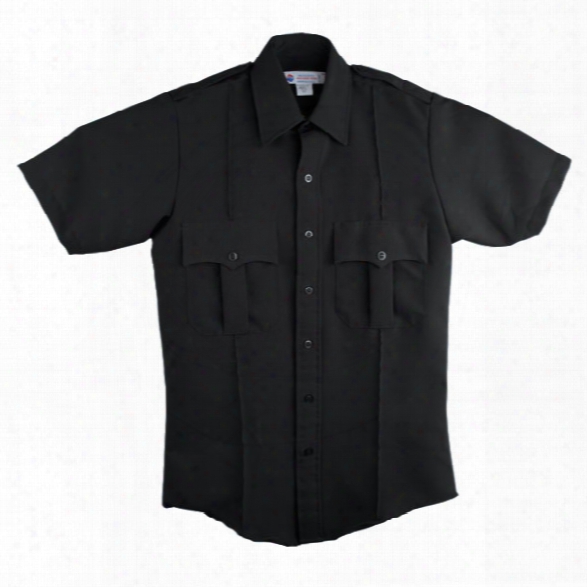 Liberty Uniform Class A Short-sleeve Dacron Uniform Shirt, Xx-large, Black - Black - Male - Included