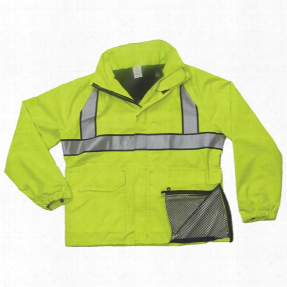 Neese Motorsport Police Jacket, Hv Lime, 2x-large - Silver - Male - Included