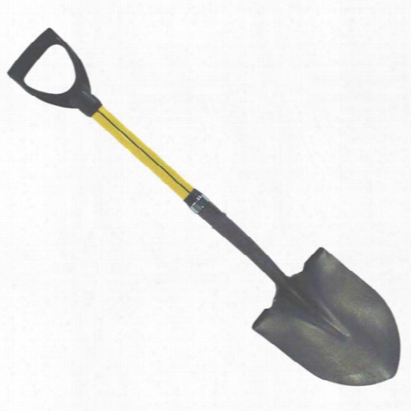 Nupla 27" Round Point Fire Shovel, D Grip, 11-/2"l X 9"w - Male - Excluded