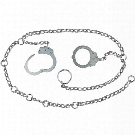 Peerless 7002c Waist Chain, Separated Cuffs, 54", Nickel Finish - Carbon - Unisex - Included