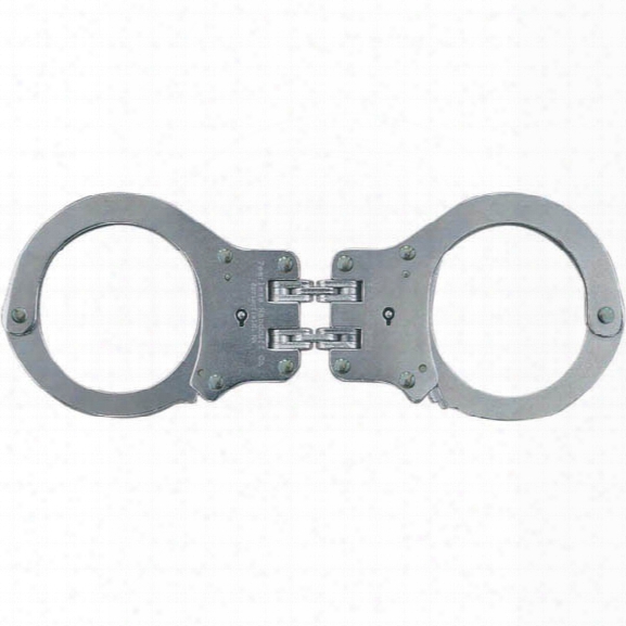 Peerless 801c Hinged Handcuffs, Nickel Finish - Carbon - Male - Included