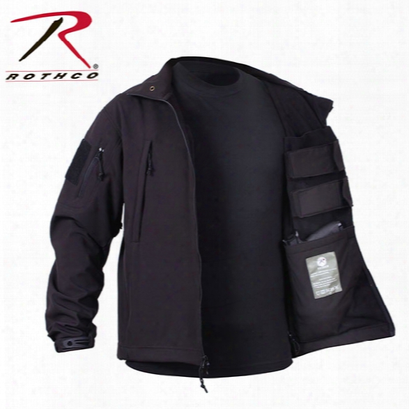 Rothco Concealed Carry Soft Shell Jacket, Black, Large - Black - Male - Included