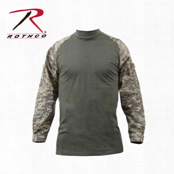 Rothco Military Combat Shirt, Acu Digital Camo, Large - Camouflage - Male - Included
