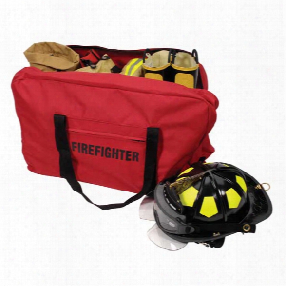 Seco Extra-large Turnout Gear Bag, Red/black, Firefighter Imprint - Red - Male - Included