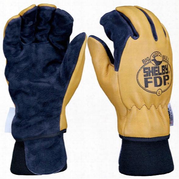 Shelby Glove Fdp Elk & Pigskin Fire Gloves W/ Gore Rt7100 Glove Barrier, Gold/black, Xx-large, Gauntlet - Gold - Male - Included