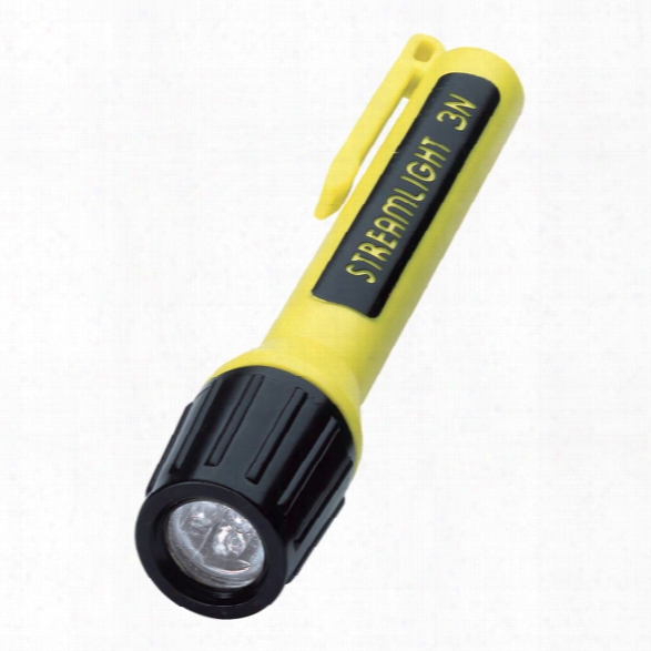 Streamlight 3n Led Propolymer Flashlight W/alkaline Batteries, White Leds, Yellow - Yellow - Male - Included