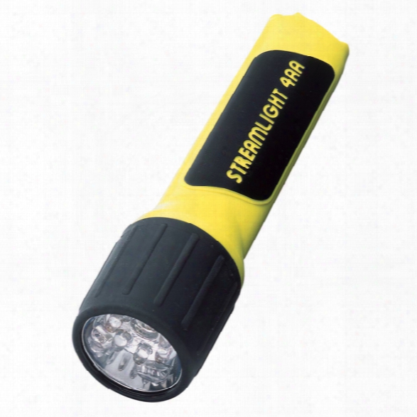 Streamlight 4aa Led Flashlight W/white Led & Batteries, Yellow - White - Male - Included