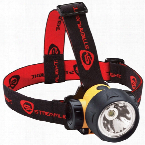 Streamlight Argo Led Headlamp, 3-aaa, With Elastic & Rubber Hard Hat Straps - Yellow - Male - Included